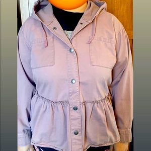 Mauve Hooded Jacket
